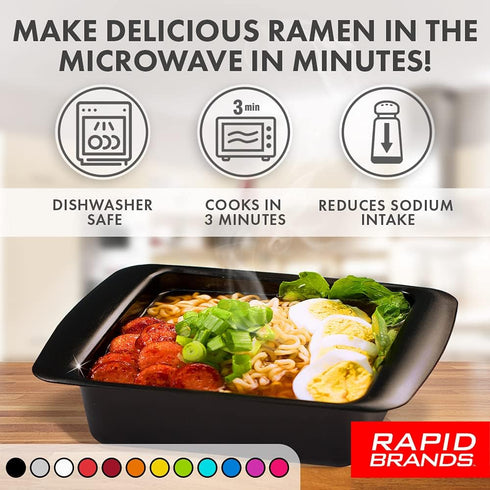 Rapid Ramen Cooker | Microwavable Cookware for Instant Ramen | BPA Free and Dishwasher Safe | Perfect for Dorm, Small Kitchen or Office | Teal...