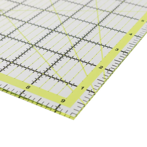 9.5 x 9.5Inch Quilting Ruler Square Non-Slip Acrylic Quilting Rulerfor Quilting, Sewing and DIY Crafts Fabric Cutting Ruler...