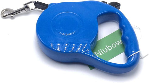 Retractable Dog Leash with Nylon Ribbon Lead for Small & Medium Breeds, Durable, No Tangle, 10-feet Long, Supports up to 25-Pound (Small, Blue)...