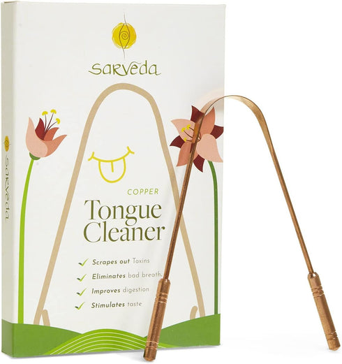 Ayurvedic Copper Tongue Cleaner | Tongue Scraper for Healthy Oral Health Suitable for Adults & Kids (Pack of 1)...