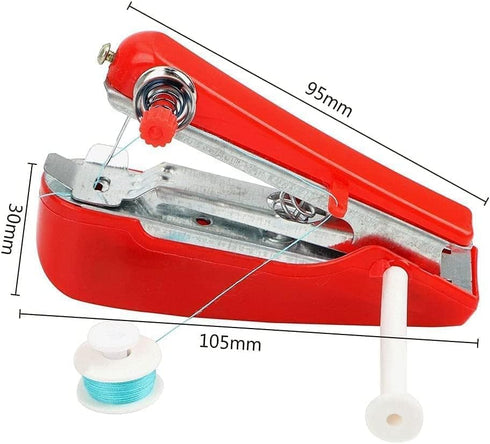 Blue Handheld Sewing Machine, Sewing Machines Portable Mini Manual Sewing Machine Handy Needlework Tool Mini Sewer Machine Hand Stitcher Sewing Ma...
