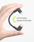 Zeskit MFi Certified Lightning to USB C Cable Right Angle 10cm Braided...