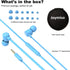 Joymiso Tangle Free Earbuds for Kids Women Small Ears with Case, Comfortable Lightweight in Ear Headphones, Flat Cable Ear Buds Wired Earphones wi...