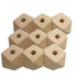 Organic Wooden Geometric Hexagon Beads Accessory 20mm Ecofriendly Wood Faceted Beads DIY Craft Jewelry (20mm-20pcs)...