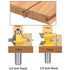 Yakamoz 2Pcs Matched 1/2" Shank Tongue and Groove Router Bit Set 120 Degree Woodworking Groove Chisel Cutter Tool...
