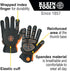 Klein Tools 40072 Electricians Gloves Large...