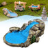 Blue Miniature Mini Water Pool Fairy Garden Lawn Ornament Outdoor Statues for Mountain Dollhouse Decor Craft Garden Sculptures and Statues...