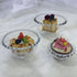 Sizikato 2pcs Clear Glass Dessert Bowl with Beaded Edges, 4.5-Inch Fruit Bowl Salad Bowl...