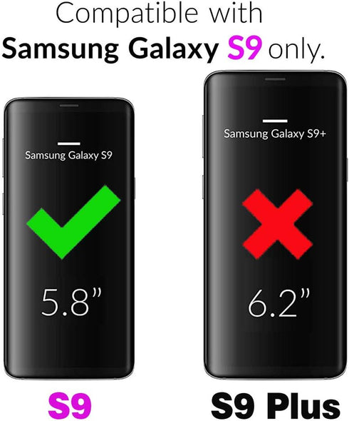 Asuwish Phone Case for Samsung Galaxy S9 with Tempered Glass Screen Protector Cover and Ring Holder Kickstand Cell Accessories Soft TPU Slim Silic...