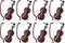 SAFIGLE 8 Sets Mini Violin Dollhouse Musical Smallest Violin Christmas Adornment Mini Things Furniture Kids Violin Toys Xmas Violin Models Abs Chi...