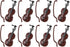 SAFIGLE 8 Sets Mini Violin Dollhouse Musical Smallest Violin Christmas Adornment Mini Things Furniture Kids Violin Toys Xmas Violin Models Abs Chi...