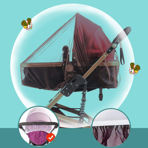 Durable Baby Mosquito Net (2 Pack) - Perfect Bug Net for Strollers, Bassinets, Cradles, Playards, Pack N Plays and Portable Mini Crib (Coffee)...