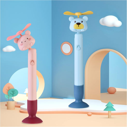 Mini Portable Fan, Personal Mini Handheld Fan, Replaceable Battery Small Pocket Fan, Adorable Cartoon Little Fan for Travel Indoor Outdoor, Summer...