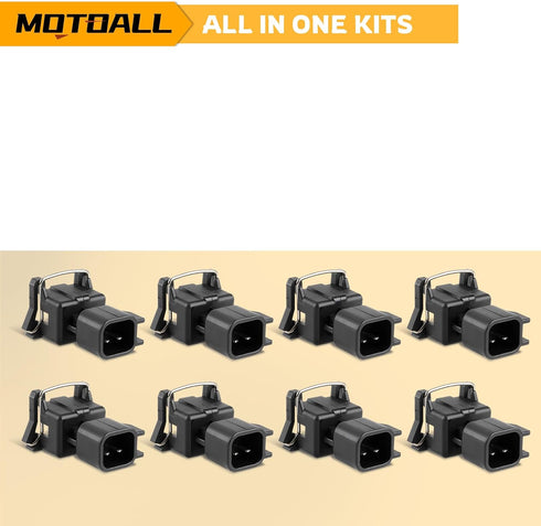MOTOALL Fuel Injector Connector Adapters EV1 to EV6 Wire Wiring Harness USCAR LS2 LS3 LS7 LSX LS1 LS6 LT1 TPI LS Swap - 8pcs...
