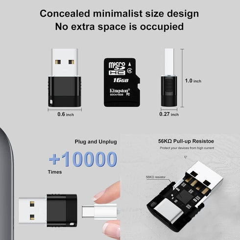 USB to USBC-C Adapter(6 Pack),USB to USB C Adapter,USB A to USB C Adapter,USB C Female to USB Male Adapter,USB Charger USB C Cable Connector for i...