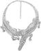Retro Ethnic Crystal Double Gator Chunky Bib Collar Choker Necklace Gothic Stylish Exaggerated Fashion Animal Statement Necklace Jewelry For Women...