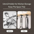 Aosome 2 Pcs Utensil Under Cabinet Holder 360° Rotating Stainless Steel Kitchen Utensil Holder Hangers 8-Hooks...