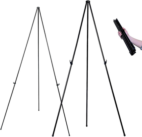 MasterVision Instant Easel, 61.5" High, Black, Steel, Lightweight...