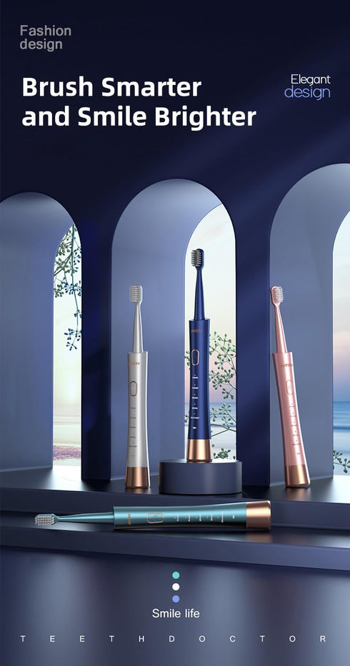 AUZZO Sonic Electric Toothbrush Adult 6 Mode USB Charger Rechargeable Toothbrushes...