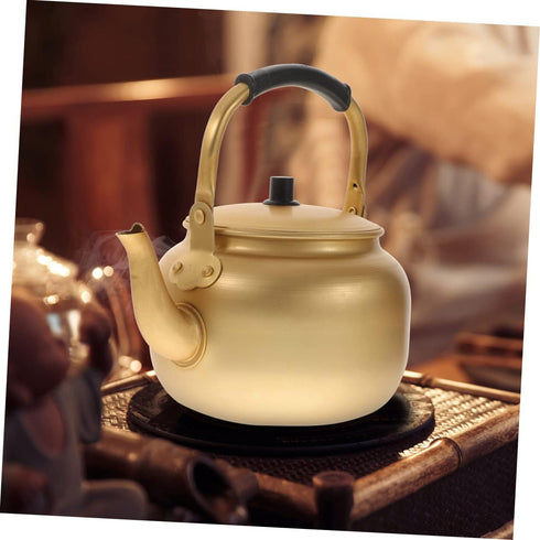 Vintage Aluminum Kettle Coffee Pot Boiler Aluminum Teakettle Whistling Tea Kettle Heat Water Tea Pot Aluminum Tea Pot Tea Kettle Stovetop Teapot T...