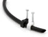 THE CIMPLE CO - Single Coaxial Cable Clips, Cat6, Electrical Wire Cable Clip, 1/4 in (6 mm) Nail Clip and Fastener, White (100 Pieces per Bag)...