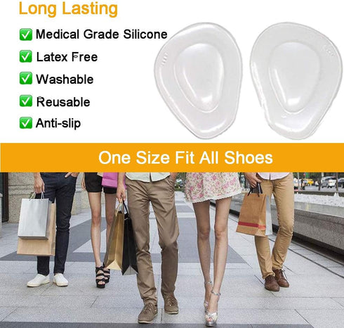 Ball of Foot Cushions 10 Pack Metatarsal Pads for Women Men Insoles Forefoot Supports Cushioning Pain Relief Bunion Morton's Neuroma Foot Pads...