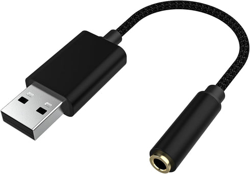 USB to 3.5mm Sound Card 2-in-1 Audio Adapter Cord for Astro A10 A40 Turtle Beach HyperX Cloud SteelSeries Sennheiser Razer & Other Gaming Smartpho...