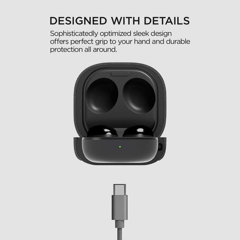 VRS Design Compatible Galaxy Buds Case - Full Body Shockproof Hard Shell Cover (Modern-Sand Stone)...