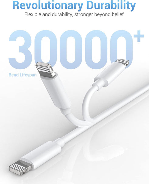 iPhone Fast Wall Charger 20W, ?MFi Certified? Elktry Dual-Port PD 3.0 USB C & QC 3.0 USB A Charger Block with 6FT Lightning Cable Compatible with ...