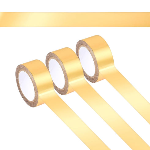 3PCS Gold Washi Tape - Metallic Foil Masking Tapes Stickers Self Adhesive Art Paper Tape Decorative Graphic Tape for DIY Craft Scrapbooking Gift W...