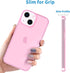 JJGoo Compatible with iPhone 13 Case, Clear Pink Soft Shockproof Protective Slim Thin Phone Bumper Cover for iPhone 13-6.1 inch 2021...
