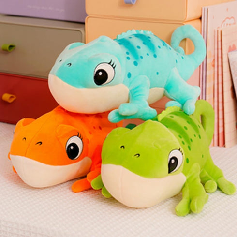 Cute Chameleon Stuffed Animal,Chameleon Plush Doll Green Chameleon Toy Soft Stuffed Chameleon Toy Animal Body Pillow, 11.8 Inches...