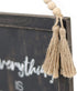 Parisloft Everything Is Figureoutable Framed Wall Sign With Bead String Hanger, Rustic Farmhouse Wood Hanging Decor, Black...