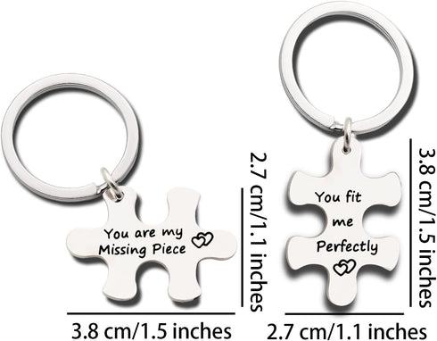 Couples Jewelry Accessories Silver Key Chains Rings Keychain Valentines Gifts for Husband Wife Boyfriend Girlfriend (3)...