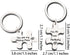 Couples Jewelry Accessories Silver Key Chains Rings Keychain Valentines Gifts for Husband Wife Boyfriend Girlfriend (3)...