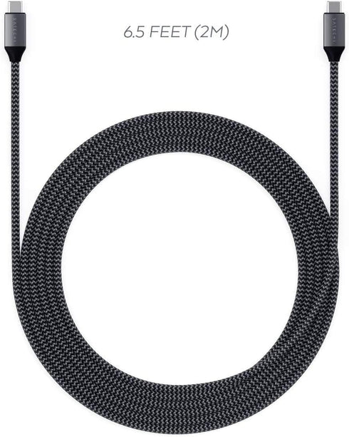 Satechi USB-C to USB-C 100W Charging Cable for USB Type-C Devices - 6.5 Feet (2 Meters) - Compatible with 2020/2019 MacBook Pro, 2020/2018 iPad Pr...