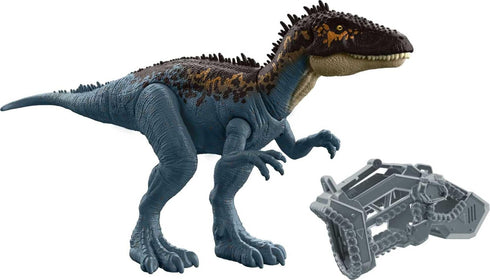 Mattel Jurassic World Mega Destroyers Carcharodontosaurus Posable Dinosaur Action Figure Toy with Attack and Breakout Features, Blue...