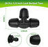1/4" Drip Irrigation Fittings, 26 Pcs Lock Barbed Tee Connectors for 1/4 Inch Drip Irrigation Tubing Drip Line 3 Way T Parts with Lock Nut for Gar...