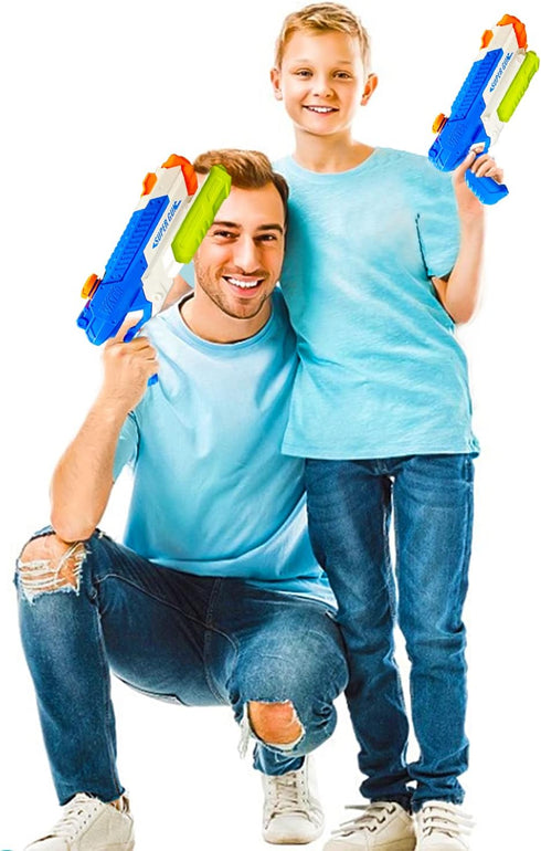 Water Guns for Kids - Summer Soaker Squirt Guns, 400CC/40ft for 3 Years Old and up Boys Girls Adults - 2 Pack Outdoor Toy for Swimming Pool Yard L...