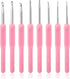 8PCS Crochet Hooks Set Pink Crochet Set Smooth Knitting Needles Kit Silicone Crochet Hook......