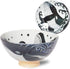 MINORU TOUKI Minorutouki Mino-yaki Japanese Ceramic Rice Bowl Whale Blue ?5×H2.6 in 7.14oz Made in Japan...