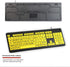 Large Print Computer Keyboard, Wired USB High Contrast Keyboard with Oversized Print Letters for Visually Impaired Low Vision Individuals (Yellow+...