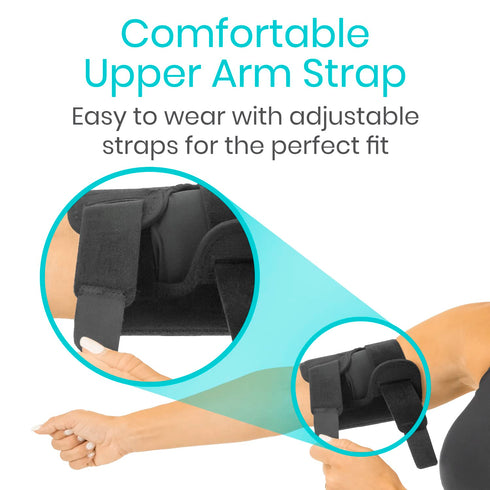 Vive Bicep Brace Compression Sleeve for Tendonitis - Upper Arm Tricep & Bicep Support Brace for Pain Relief - Comfortable, Lightweight, & Adjustab...