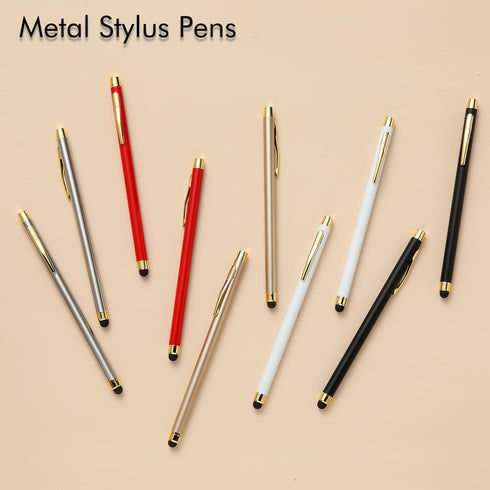 Stylus for Touch Screens, ChaoQ Capacitive Stylus Pen (10 Pcs) with 12 Replaceable Tips - Black, White, Silver, Gold, Red...