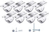(Pack of 8) 1"" / (25 mm) Small Wheel Castors Rubber Wheels for Furniture Not Swivelling Non-Plastic Casting Device & Equipment Small Wheel Caster...