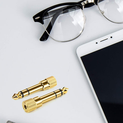 Piano Adapter, 1/4'' Male to 3.5mm 1/8'' Female Stereo Headphone Adapter Stereo Headphones Jack Plug for Electronic Keyboard, Guitar, Drum......