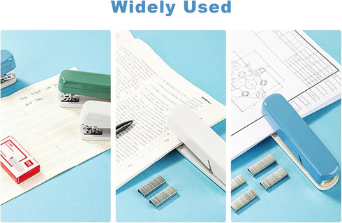 Swing-Arm Swivel Stapler, 20 Sheets Capacity, 360 Degree Rotate Desk Staplers for Booklet or Book Binding, Green...