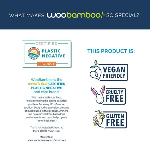 Woobamboo! Kid's Bamboo Toothbrush - Super Soft BPA Free Nylon Bristles - Eco-Friendly, Biodegradable, Compostable, Vegan (Pack of 2)...