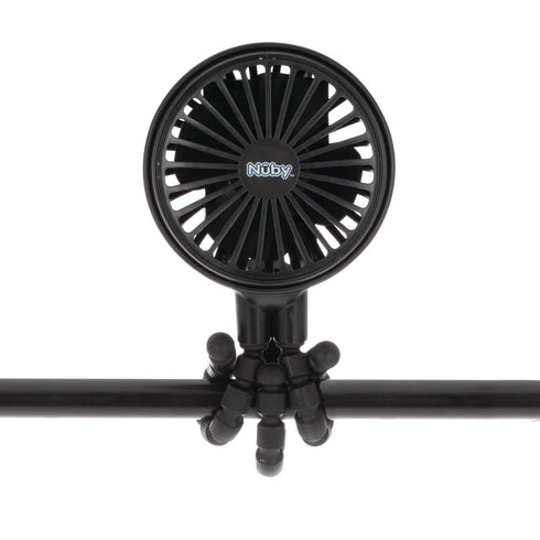 Nuby 3-Speed Stroller Fan with Adjustable Legs - Stroller Accessories - Baby Essentials for Travel - Black...