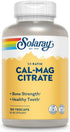 Solaray Calcium Magnesium Citrate 1:1 Ratio, Healthy Bones, Teeth, Muscle & Nervous System Support, 30 Serv, 180 VegCaps...